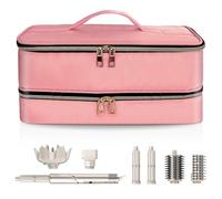 NENYX Étui de transport double couche résistant à l'eau pour sèche-cheveux/Shark Flexstyle/Dyson Airwrap et accessoires de coiffeur, rose (sac uniquement), rose