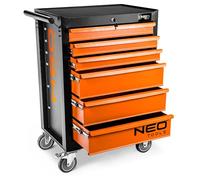 NEO 84-221 Armoire à outils 6 tiroirs Orange Noir