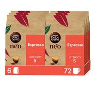Neo Espresso Nescafé Dolce Gusto 72 dosettes compostables papier 6 boîtes x12 café durable et pratique