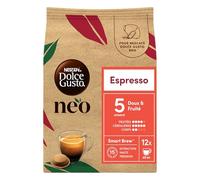 NEO Espresso par NESCAFÉ® Dolce Gusto® - 72 dosettes de café compostables à base de papier (6 boîtes de 12 dosettes)