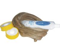 Fermit Kit de scellement K11113 – chanvre 40 g, pâte 150 g, 2 rubans adhésifs tissu – Multicolore