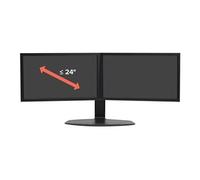 Neo-Flex - Pied - pour 2 écrans LCD - noir - Taille d'écran : jusqu'à 24 pouces - ordinateur de bureau
