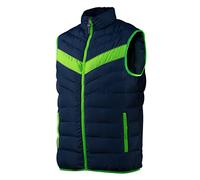 Neo Tools Gilet sans manches pour homme 81-534 duvet premium hiver Bleu marine/vert fluo M