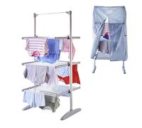 Neo Grand étendoir à linge électrique d'intérieur pliable à 3 étages avec housse de séchage, 36 rails de 147 cm