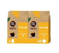 NEO Grande NESCAFÉ® Dolce Gusto® - 48 dosettes de café compostables à base de papier (4 boîtes de 12 dosettes)
