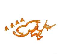 Neo Kit d'accessoires de protection pour DJI Neo - Protections d'hélice, pare-chocs de cardan, aile arrière et train d'atterrissage, protection complète (orange orange)