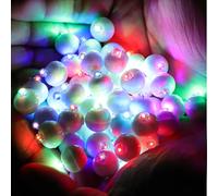 Neo LOONS Lot de 100 ampoules LED rondes multicolores pour ballons - Longue durée de veille pour lanterne en papier - Décoration de fête de mariage - Étui blanc [version mise à jour]
