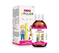 Neo Peques Croissance - Sirop pour Enfants à Partir de 6 Mois - 150 ml - Ingrédients 100% Naturels - aux Vitamines et Minéraux Essentiels à la Croissance - Saveur Orange