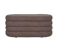 Neo - pouf avec rangement - en tissu bouclette - Marron