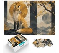 Neo-Rinpa Fox Reverie No. 14 - Japanese Decor Puzzle, 1000 pièces | Pour un hobby calme : ce puzzle pour adultes de 1000 pièces convient aux amateurs d'images détaillées.