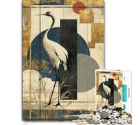 Neo-Rinpa Red-Crowned Crane No. 02 - Japanese Puzzle en Bois, 1000 pièces | Une activité sans écran autour de la table: un loisir seul ou à plusieurs le w nd.