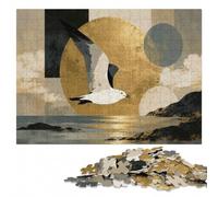 Neo-Rinpa Tern No. 17 - Japanese Decorative W Puzzle en Bois, 500 pièces | Cadeau de Noël pour amateur de puzzle : activité d'intérieur le w nd.