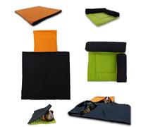 NEO SOLVO Lot de 2 - Coussin Polaire avec 2 Tunnels Roulés + Coussin Polaire avec cachette et Couverture intégrée pour Cochon d'Inde et Lapin