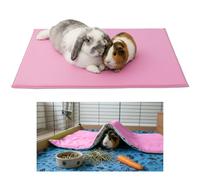 NEO SOLVO Tapis Couverture Polaire pour Cochon d'Inde et Lapin | 60x120cm - Midwest - Rose - Lavable - Pour Dormir Dessus et se Cacher Dessous