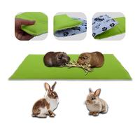 NEO SOLVO Tapis de Jeu en Polaire pour Cochon d'Inde et Lapins - Tout en Un, C'est Une Couverture, Un Tunnel Géant, Une Maison, Un Coussin et Un Lit - 35cm x 70cm - Vert