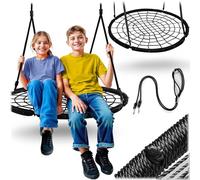 Neo-Sport Balançoire nid d'extérieur, 100 cm, avec Armature, Charge maximale : 150 kg, imperméable, Ronde, Noire