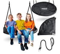 Neo-Sport Balançoire nid d'extérieur, 110 cm, avec Armature, Charge maximale : 150 kg, imperméable, Ronde, Noire