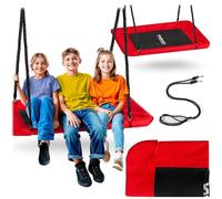 Neo-Sport Balançoire nid d'extérieur, 110 x 70 cm, avec Armature, Charge maximale : 150 kg, imperméable, rectangulaire, Rouge et Noir