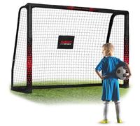 Neo-Sport But de Football pour Enfants et Adultes avec Housse de Protection 180 x 120 x 60 cm Noir/Rouge à Pois