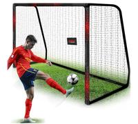 Neo-Sport But de Football pour Enfants et Adultes avec Housse de Protection 300 x 200 x 120 cm Noir/Rouge à Pois