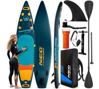 Neo-Sport Planche de Stand up Paddle Reefbreak 11.6 - Kit Complet pour Les randonnées et Les Loisirs - 350 x 81 x 15 cm - Charge maximale : 150 kg - avec pagaie, Pompe, Leash et Sac à Dos