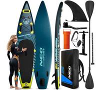 Neo-Sport Planche de Stand up Paddle Reefbreak 11.6 - Kit Complet pour Les randonnées et Les Loisirs - 350 x 81 x 15 cm - Charge maximale : 150 kg - avec pagaie, Pompe, Leash et Sac à Dos