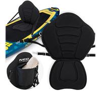 Neo-Sport Siège Sup pour Planche de Stand up Paddle - Siège en Mousse avec Dossier, Sangles réglables et Poche arrière - Siège de Kayak Compatible avec de Nombreuses Planches Sup - 77 x 52 cm