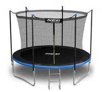 Neo-Sport Trampoline d'extérieur pour Enfant - Filet de sécurité intérieur - Échelle - Barres rembourrées - Résistant aux intempéries - Inoxydable - Bleu Noir - 183 cm