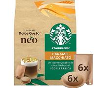 NEO Starbucks® Caramel Macchiato - 30 Dosettes de café et 30 sachets de lait - Compatibles uniquement avec les machines à café NESCAFÉ® Dolce Gusto® NEO