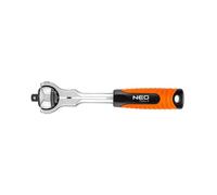 Neo Tools - Clé à cliquet 08-543 - 72 dents, angle 5°, tête 360°, acier CrV/CrMo - 1/4", 3/8", 1/2"