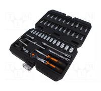 Clés à douille NEO, 1/4", CrV, jeu de 46