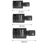 Jeu de joints d’impact 3 pcs, 1/4", 3/8", 1/2" - NEO TOOLS - 10-256