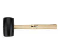 Neo Tools Maillet en caoutchouc noir avec manche en bois clair | Disponible en différentes tailles, longueurs et poids (340 g, 450 g, 680 g, 900 g)