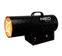 NEO TOOLS Appareil de chauffage à gaz 50kW, pression 1,5 bar, consommation de combustible 3,63 kg/h, débit d'air 1000 m3/h, régulateur de pression, tuyau 1,5m, allumage piézoélectrique