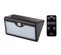 NEO TOOLS Applique murale de jardin + télécommande CMS 900 lm, 10W, crépuscule + mouvement (jusqu'à 12m/100 degrés), 5 fonctions d'éclairage, poignée métallique, poids : 0,775 kg