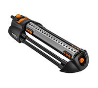 Neo Tools Arroseur de jardin oscillant 16 x 20 m, 20 buses de sortie - 6 buses marche/arrêt, arroseur pour jardin, arrosage de pelouse, aiguille de nettoyage