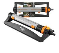 NEO TOOLS Arroseur oscillant de Jardin 18 Buses, Surface d’arrosage Jusqu’à 15 x 19 m, réglage précis de l’Angle et de la Largeur, Cadre Robuste en Plastique