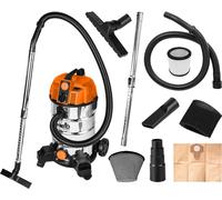 NEO TOOLS Aspirateur eau et poussière 1600W Cuve inox : 35L Système de tuyau 35mm Fonction de soufflerie Prise supplémentaire max. 1800W - Cordon d'alimentation 4 m