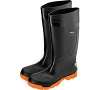 NEO TOOLS Bottes de sécurité en caoutchouc noir et orange - bottes longues en caoutchouc - taille 40-47 (40)