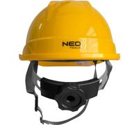 NEO TOOLS Casque industriel avec jugulaire, circonférence réglable 52-64cm, matériel : ABS, ceinture à 6 points, jugulaire à 4 points, plage de température -30°C/+50°C