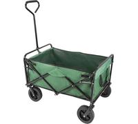 NEO TOOLS Chariot de transport pliable pour le jardin ; capacité de charge 80 kg ; cadre en acier recouvert de nylon résistant ; poignée pliante souple ; fond renforcé et amovible ; 2 poches ; poignée