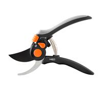 NEO TOOLS Ciseaux bypass, distance réglable, 200 mm, portée jusqu'à 18 mm, distance réglable, avec revêtement antiadhésif, poignée ergonomique avec poignées souples en caoutchouc TPR, pour bois frais