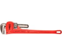 NEO TOOLS Clé serre-tubes stillson 450 mm, portée 65 mm, 18", poids 1,79 kg, corps en fonte ductile, mâchoires forgées, rectifiées, rainurées, mécanisme à vis sans fin