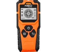 NEO TOOLS Détecteur avec écran 3 en 1, profondeur de balayage maximale : métaux ferreux 100 mm, métaux non ferreux 80 mm, fils sous tension 50 mm, bois 20 mm, pile 1 x 9V, IP 54 , signal acoustique in