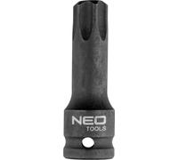 NEO TOOLS Douilles à choc, douille pour clé à choc, noix de frappe robuste, en acier au chrome-molybdène, pour outils pneumatiques et cliquets, type : TORX (T80)