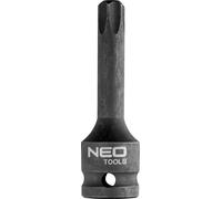 NEO TOOLS Douilles à choc, douille pour clé à choc, noix de frappe robuste, en acier au chrome-molybdène, pour outils pneumatiques et cliquets, type : TORX (T55)