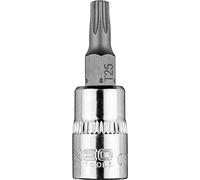 NEO TOOLS Embout Torx avec logement, embout TORX, pointe en étoile Embout 1/4", court, 37 mm, qualité supérieure, en acier au chrome-vanadium, longue durée de vie, pointe robuste (TX25)