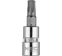 NEO TOOLS Embout Torx avec logement, embout TORX, pointe en étoile Embout 1/4", court, 37 mm, qualité supérieure, en acier au chrome-vanadium, longue durée de vie, pointe robuste (TX30)