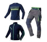 NEO TOOLS Ensemble de Vêtements de Travail Pour Hommes - Pantalon, Veste Polaire et T-Shirt | Qualité Supérieure et Durable | Tailles S à 3XL