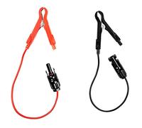 NEO TOOLS Fils de raccordement "crocodile" 30 cm. Câble pour panneau solaire portable, câble de raccordement recommandé pour l'installation de panneau